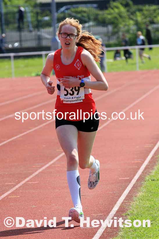 Womens Under-17s 3000 metres, 2023 North Eastern Track and Field Champs., Middlesbrough Sports Village, Middlesbrough. Photo: David T. Hewitson/Sports for All Pics
